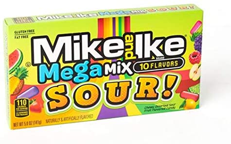 Mike & Ike Mega Mix Sour 141g RRP 2 CLEARANCE XL 1.75